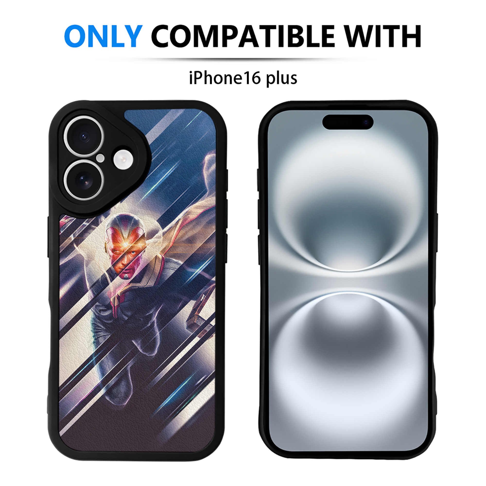 （画像用） アベンジャーズ The Avengers 【iPhone 16シリーズ対応】シリコンスマホケース（レザー調） 材質：シリコン